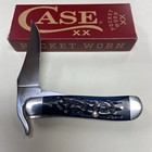 CASE XX #51859 POCKET WORN MEDITERRANEAN BLUE BONE PEACH SEED JIG RUSSLOCK SS  — photo 4