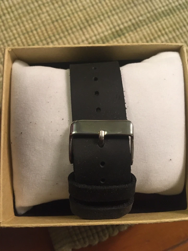 Bamboo Wood Leather Watch  - Image 2 of 2