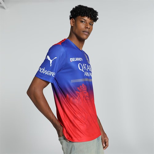 ROYAL CHALLENGERS BANGALORE Match Jersey RCB Mens Puma Replica Shirt IPL 2024 - Picture 2 of 7