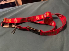 San Francisco 49ers THROWBACK Deluxe 2-sided Lanyard Breakaway Keychain Football