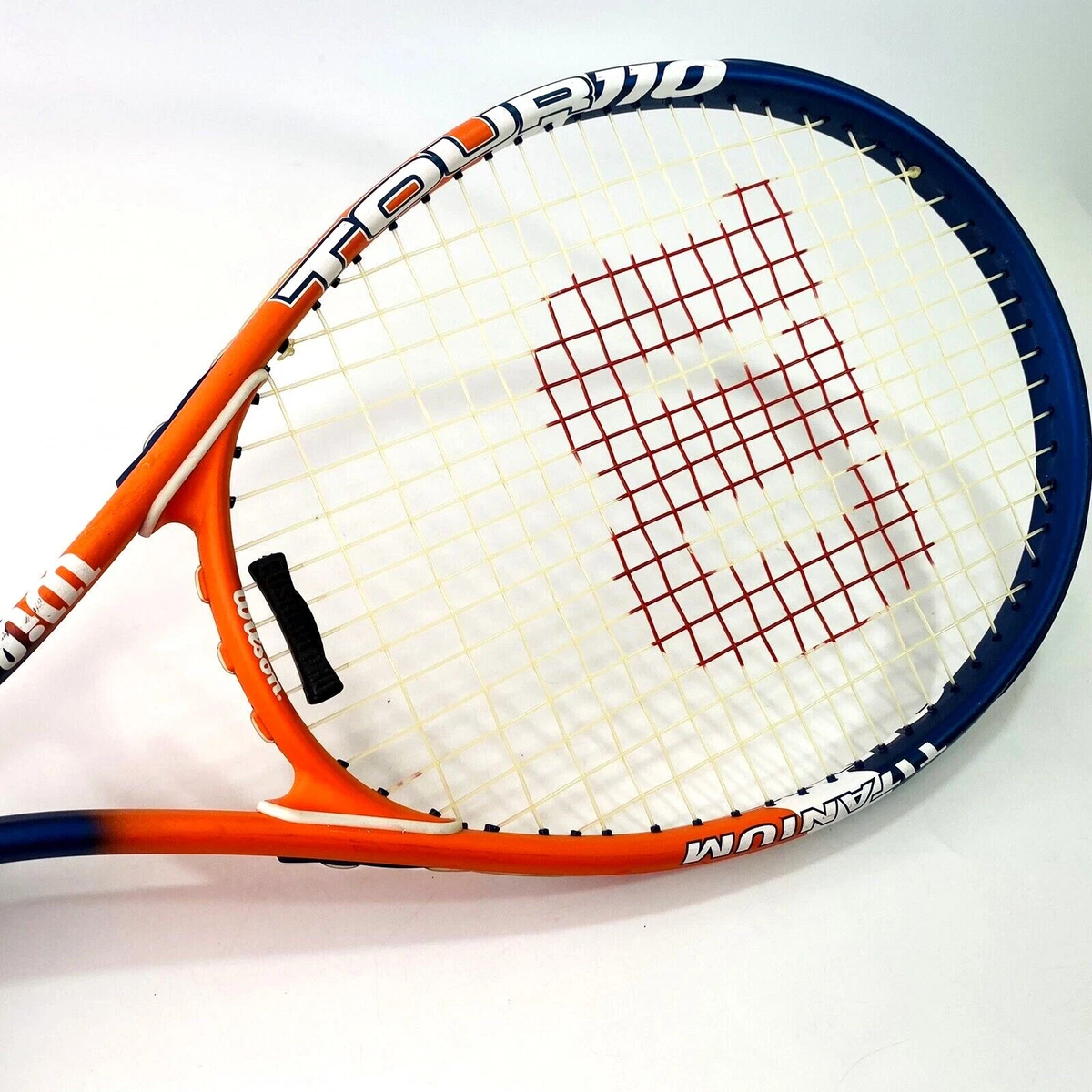 Wilson TOUR 110 TITANIUM Tennis Racket Racquet L2 4 1/4 grip Bright  Orange/Blue