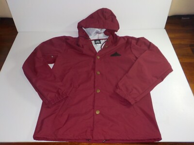 Thrasher Magazine Windbreaker Hoodie Red Burgundy Small Button Jacket