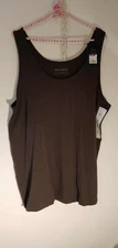 NWT - Womens Tank Top Size 3X Olive Green (  Stretch ) Pure Energy 
