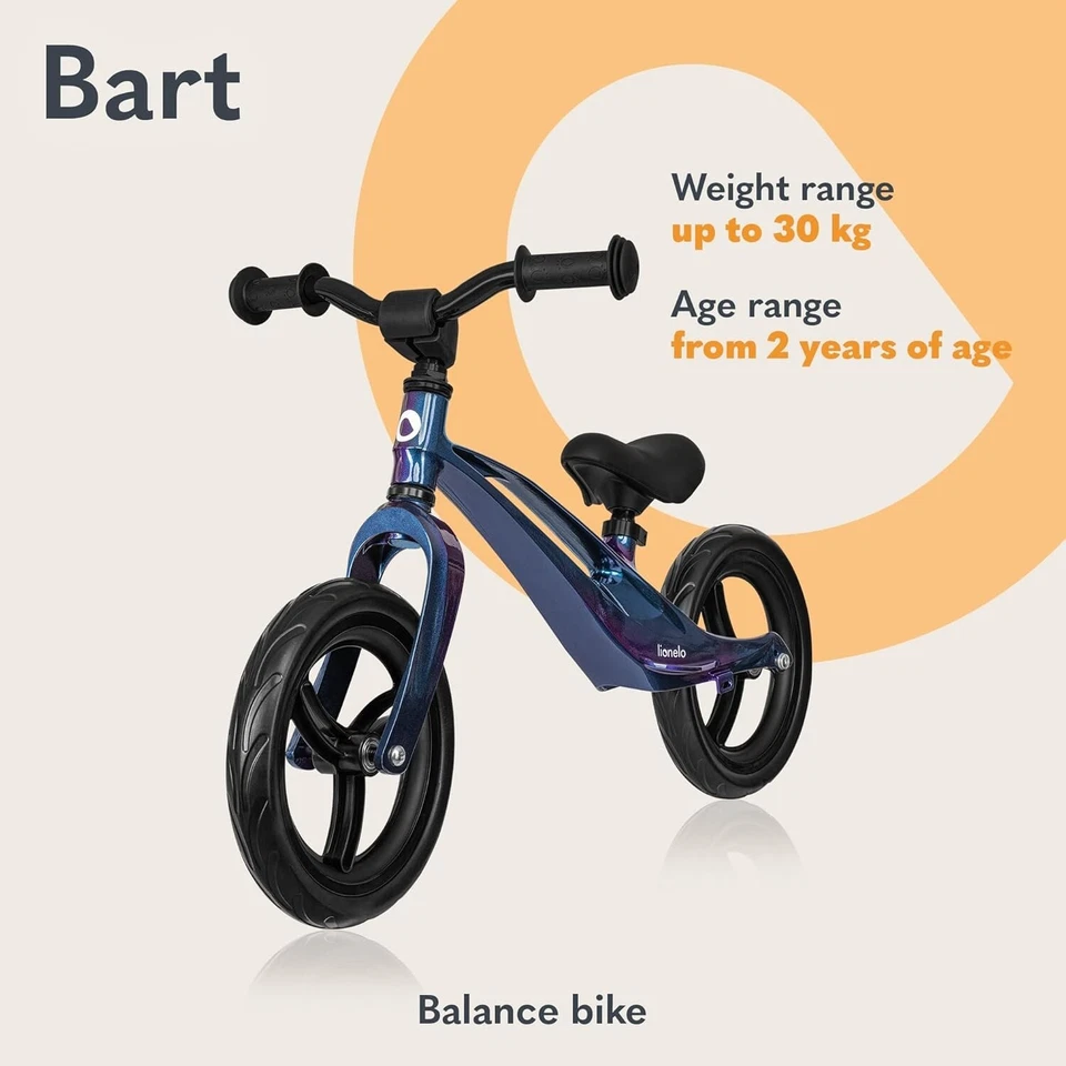 Lionelo Bart Balance Bike 12" Wheels Magnesium Frame Toddler Ride 2Y–30kg - Image 2 of 4
