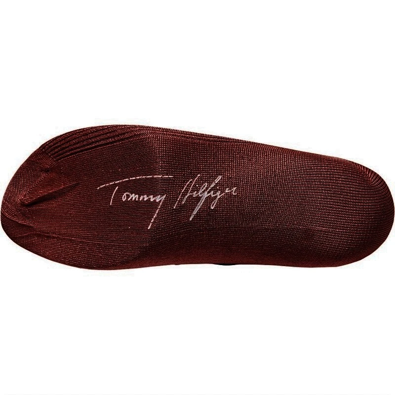 TOMMY HILFIGER Womens Red Wine Ribbed Bamboo Ankle Socks > Size UK 2½-5 EU 35-38 Foto 2 de 2