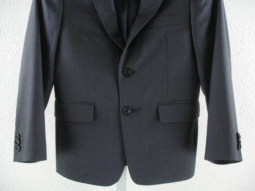 Boy's 10R Michael Kors Gray 100% Wool Suit Jacket Blazer Sport Coat Two-Button - Picture 3 of 16