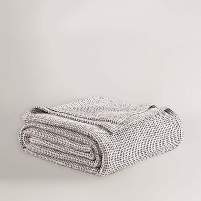 Organic Washed Waffle Blanket   100% GOTS Certified Cotton, Soft & Cozy