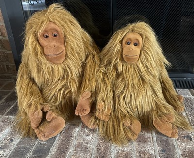 UP FOR ADOPTION 1988 Plush Creations Inc Orangutan Brown 16  & 13  Sitting   