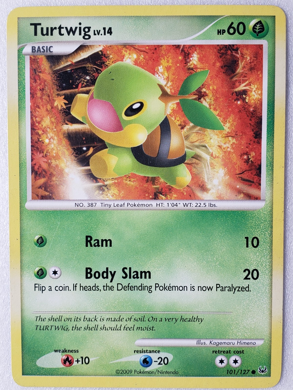 Turtwig 101/127 LP - Platinum Pokemon Card - Kagemaru Himeno Art