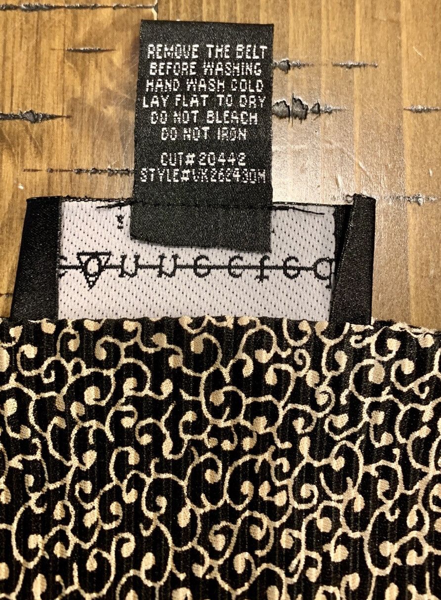 CONNECTED APPAREL BROWN PATTERNED SELF TIE BELTED… - image 10