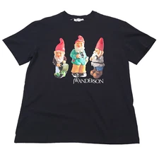 $250 JW Anderson Black Gnome Trio Designer Tee T-Shirt Mens Size Small