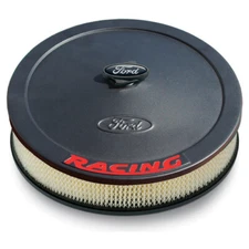 Air Cleaner Kit with Black Crinkle Finish and Red Ford Racing Emblem