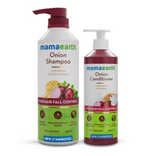 Mamaearth Hair Regrowth Combo: Onion Shampoo  Onion Conditioner - 650ml  400ml