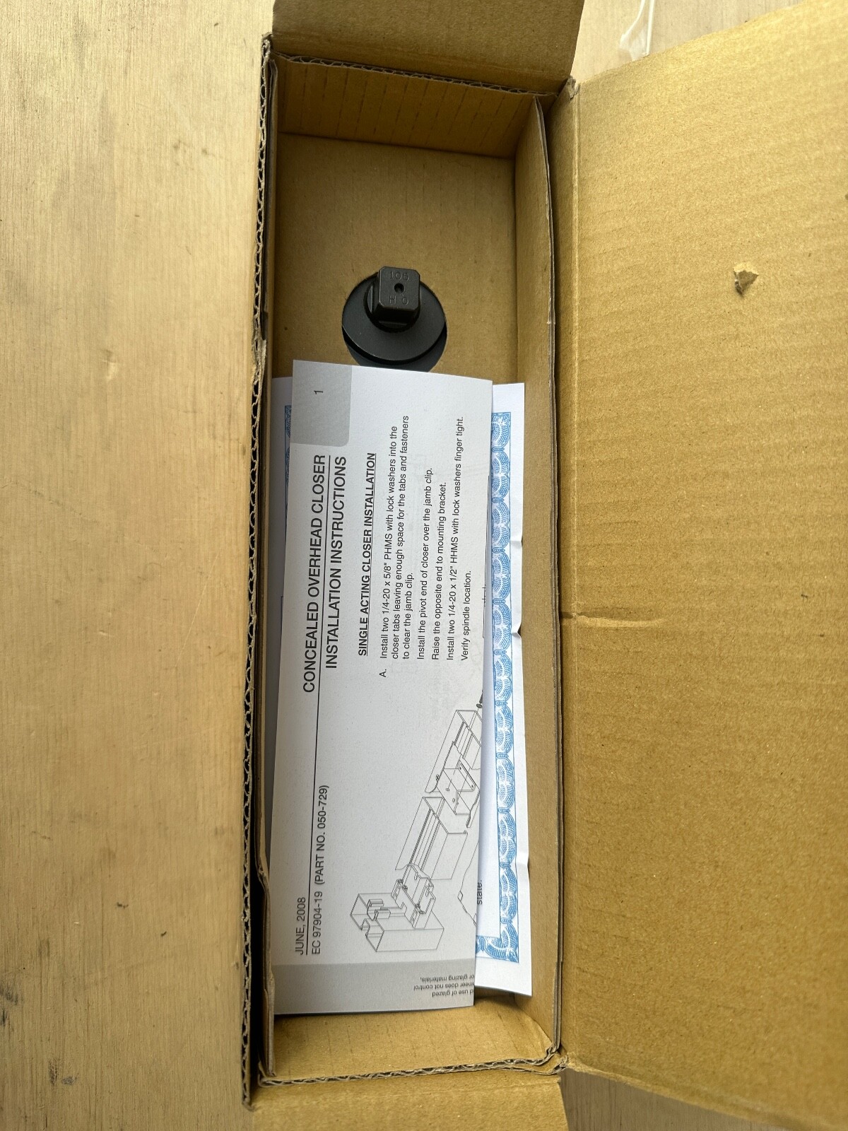 Calibre Overhead Concealed Door Closer, Adjustable Spring Power, 105