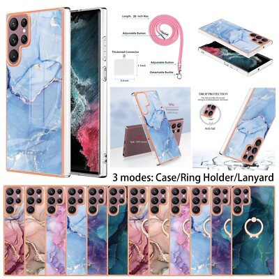 Marble Pattern Cover For Xiaomi 13T Redmi Note 13 A3 Ring Holder Shockproof Case