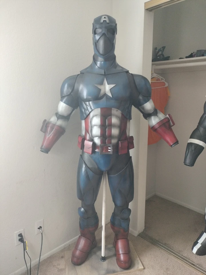 Captain America Cosplay 服装 Eva 泡沫盔甲 Eva 泡沫肌肉套装  — 第 2/4 张图片