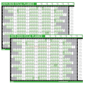 details about 2 x tallon 2019 2020 financial fiscal wall planner calendar with pen dots fiscal 2020 calendar