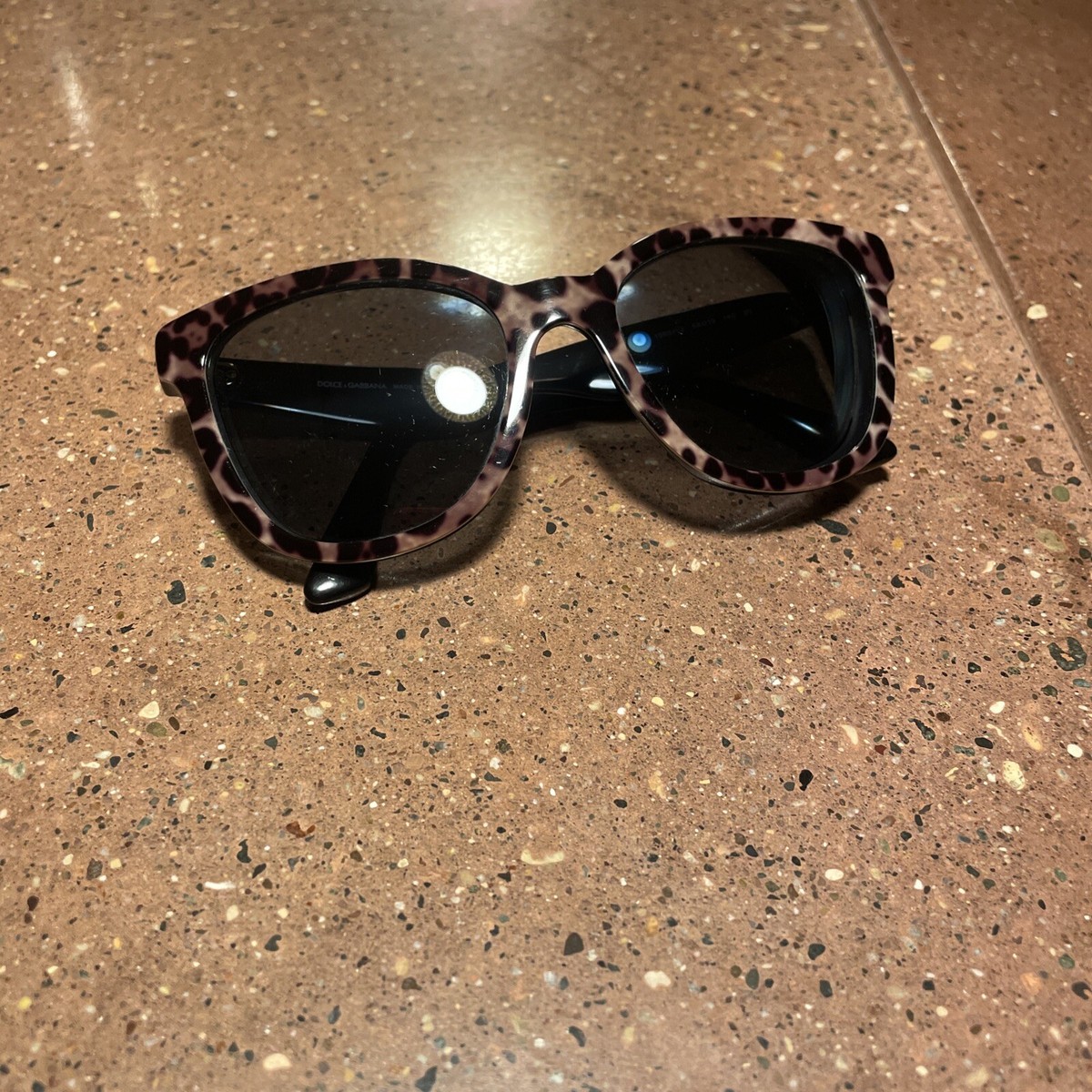 Dolce & Gabbana Black Sunglasses with Leopard-Print Temples Amazon.com : Dolce & Gabbana DG 4414 Black Animal Print/Grey  main image 2