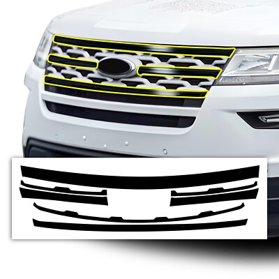 Fits Ford Explorer 2018-2019 Grille Chrome Delete Decal Blackout Vinyl