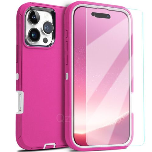 Shockproof Case For iPhone 16 15 14 Plus 13 12 11 Pro Max Case Screen Protector - Picture 16 of 17