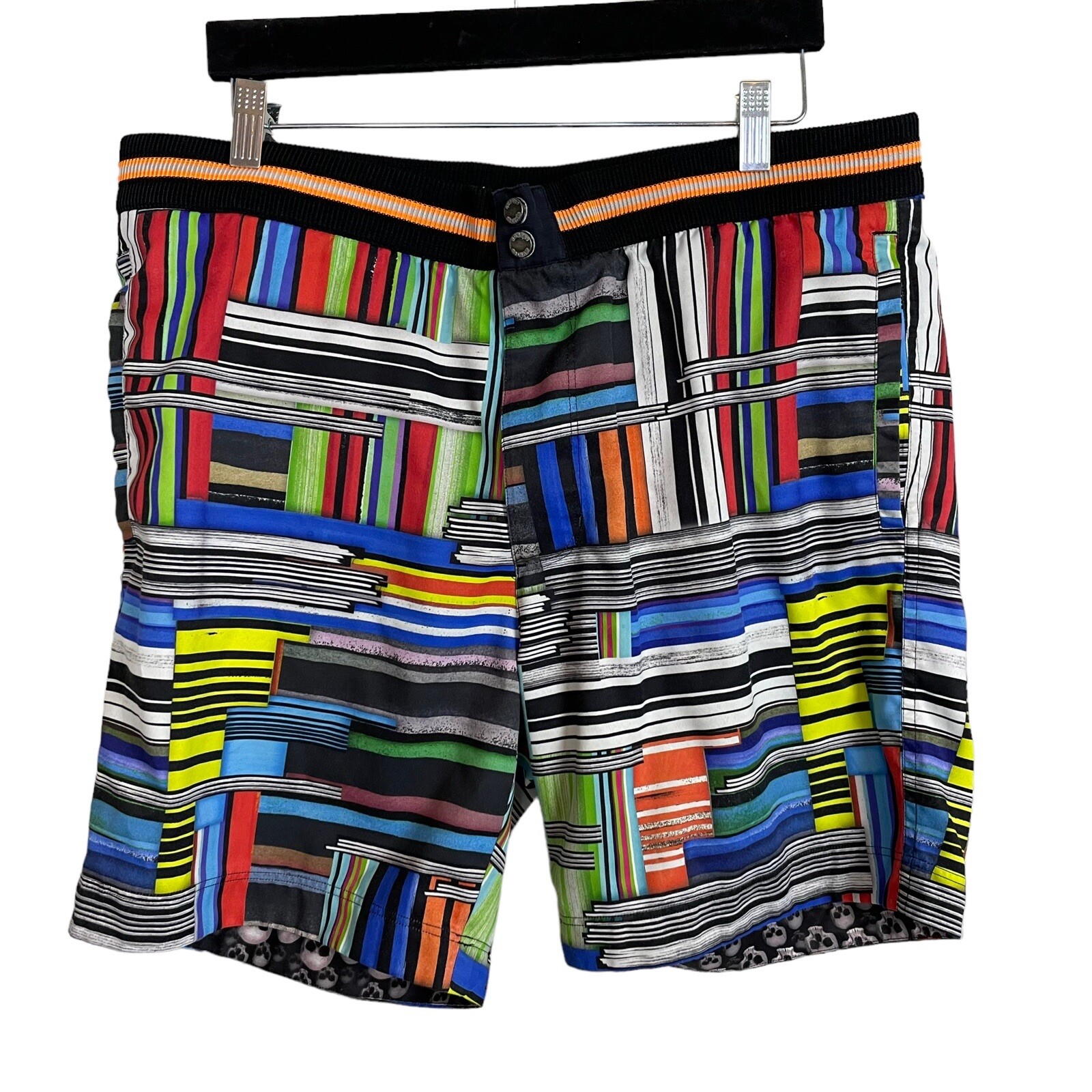 Robert Graham Cullies Patchwork Stripes Skull Swi… - image 4