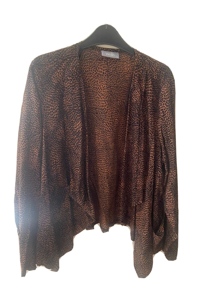 Leopard print cheap waterfall jacket