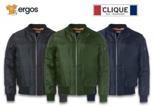 CLIQUE Giubbotto BOMBER Classico Giacca Imbottita Unisex Stile Anni '80 con Zip