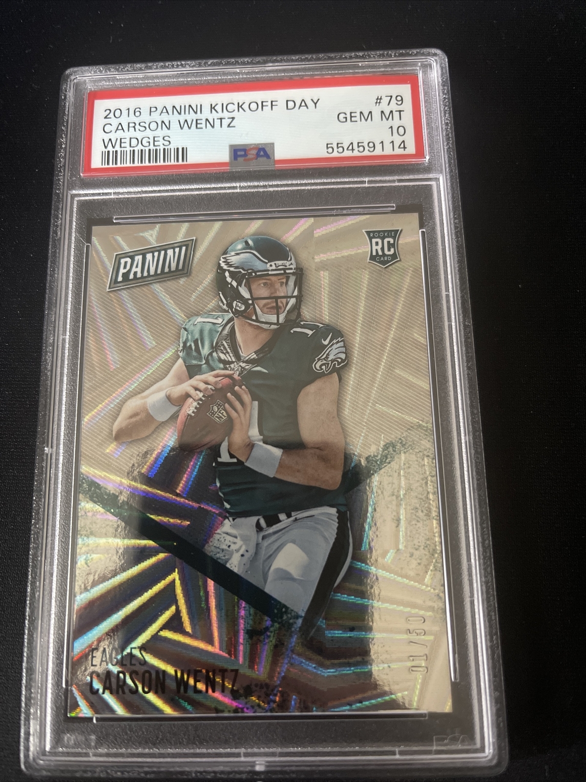 Carson Wentz Panini Kickoff Day #79 Wedges