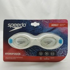 Speedo Swimming Goggles Adult Hydrofusion White and Blue