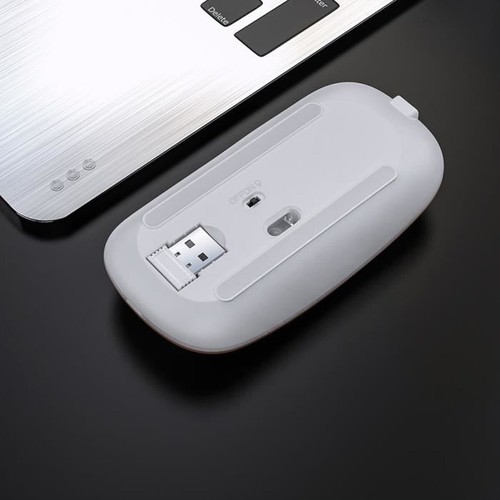 Souris Sans Fil Silencieuse LED Rechargeable Portable Rétro Eclairé Ergonomique - Imagen 3 de 4