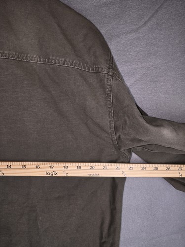 Abrigo Chaqueta De Colección LL Bean Oliva Desteñido Lona Tareas Campo Granero Para Hombre Pequeña - Imagen 10 de 11