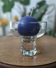 Replacement Vintage Glass Cup for Danish Wrought Iron Candle Holder