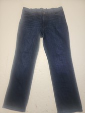Lee Relaxed Fit Blue Straight-Leg Jeans Women's Size 36x30 Stretch Pockets