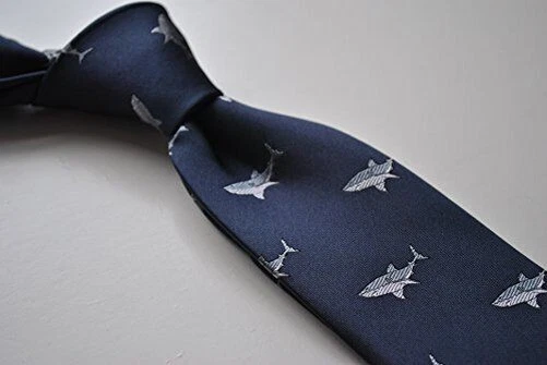 海军蓝领带鲨鱼水生婚礼刺绣设计 Frederick Thomas — 第 3/4 张图片