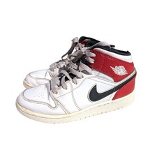 Nike Air Jordan 1 Sneaker Mid Chicago White Red 554725 116 Sz 5Y 6.5W 5M Shoe