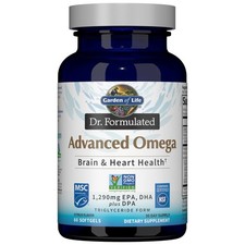 Garden of Life Dr. Formulated Advanced Omega Fish Oil Lemon, 1290mg EPA/DHA