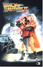Michael J. Fox & Christopher Lloyd signed 11x17 Poster Back to the Future BAS