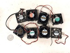 8 Nice Small Fan Air Blower Mover 12 Volt DC / Old Vintage Computer Power Supply