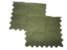 Branddream COQUILLAGE OLIVE GREEN MATELASSE SCALLOP 2 KING PILLOW SHAMS 20X36