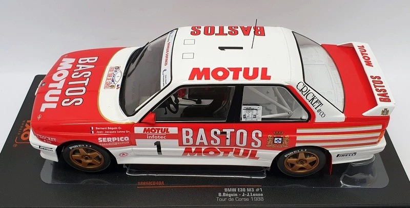 IXO Escala 1/18 Diecast 18RMC040A - BMW E30 M3 #1 Bastos Tour De Corse 1988 Foto 3 de 4