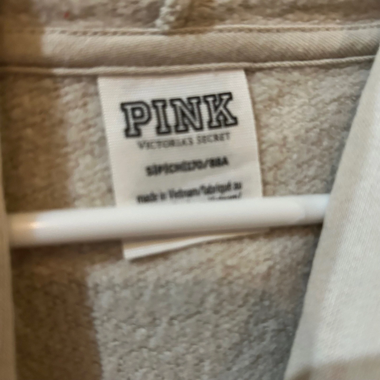 UNDERCOVER ROSA Victoria's Secret Pullover Felpa con Cappuccio Logo Argento Comodo