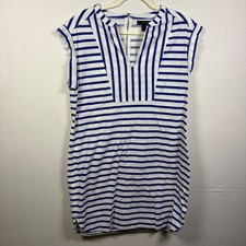 J.Crew Shift Dress Nautical Coastal Grandma Preppy Hamptons Old Money Beach M