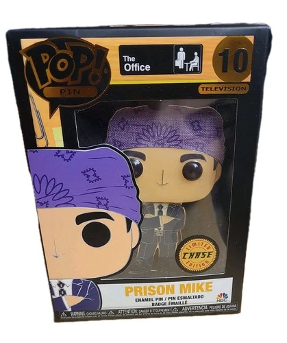 FUNKO POP! Enamel Pin The Office Prison Mike Limited Ed CHASE #10 Michael Scott