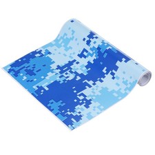 Camo Roll 8"x5ft Self Adhesive Digital Camo Vinyl Wraps, Navy Blue