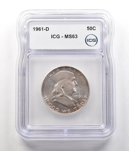 1961-D Franklin Half Dollar MS63 ICG *6794