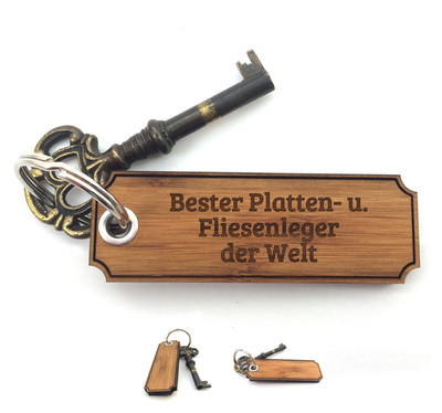 anhänger tasche Platten- u. Fliesenleger - Geschenk Diplom Schlüssel Gravur ..