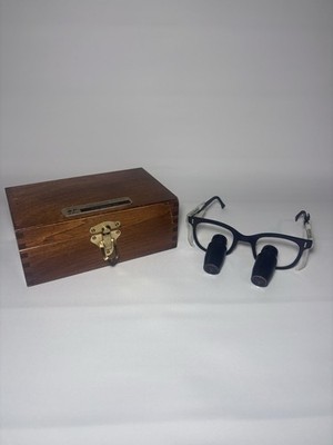  Designs for Vision Black Yeoman 3.5x EF Dental Loupes Vintage Wood Case 2004 