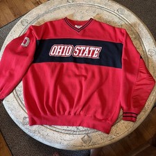Vintage Lee Ohio State Buckeyes Crewneck Sweatshirt Medium Red OSU College 90s
