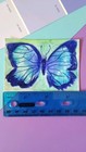 Blue Butterfly #4 Original ACEO Mini Art OOAK JessaCreationShop — photo 4