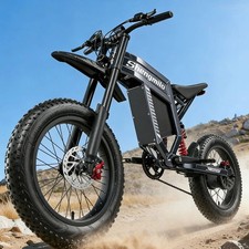 20" Fat Tire Electric Bike for Adults 1500W 60V30AH 40MPH Mountainbike Oil Brake